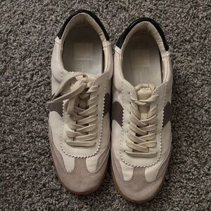 DV by Dolce Vita Cream and Brown Women's Sneakers